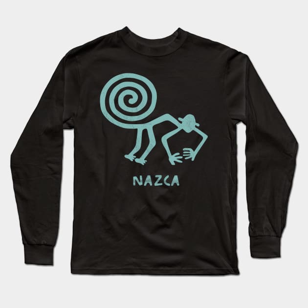 Nazca Monkey Long Sleeve T-Shirt by susanne.haewss@googlemail.com